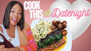 Romantic Date Night Dinner | Branzino w/ Chimichurri Sauce #easyrecipe #valentinesday #branzino