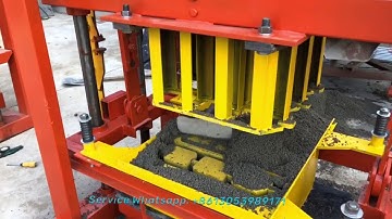 QT4-40 block machine producing hourdis blocks for our customer in Uganda