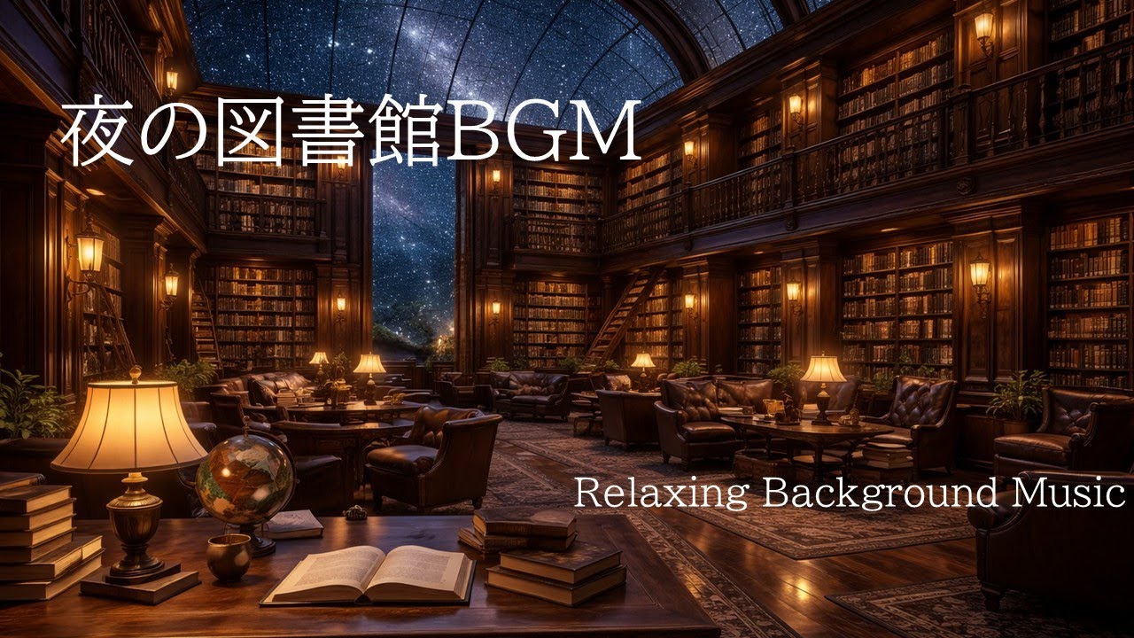 夜の図書館 BGM | Ambient Night BGM | 作業 勉強 睡眠用