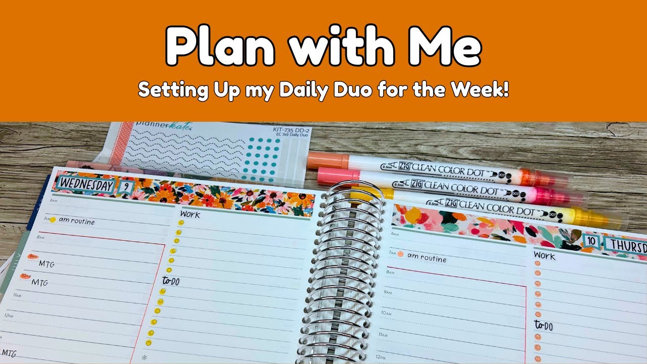 Plan with Me // Erin Condren Daily Duo // July 7th - 13th - YouTube