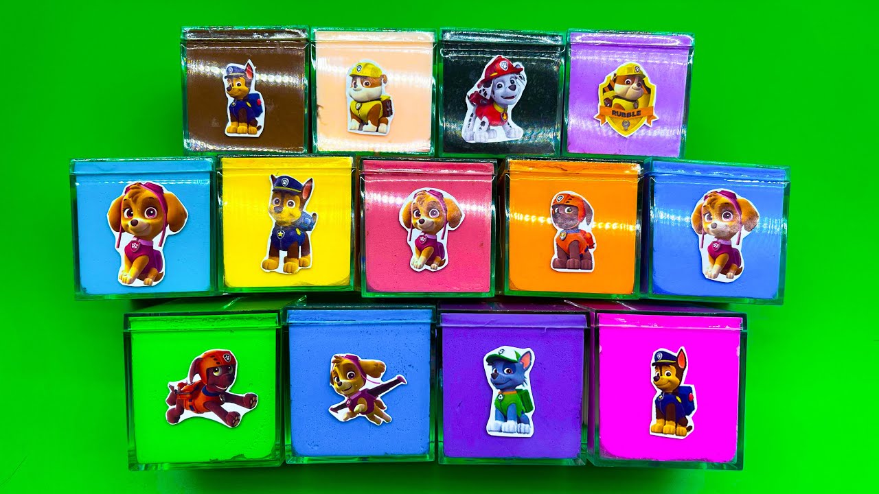 Mixing Colorful Clay Series Paw Patrol looking for Color Box slime
