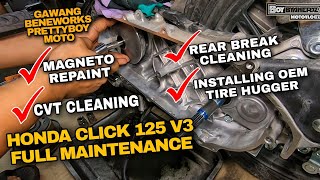 Honda Click 125 V3 Full Maintenance | BoyByaheroz Motovlogz