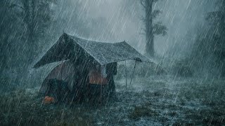 AMAZING‼️CAMPING IN THE HEAVY RAIN🏕️NOT SOLO CAMPING IN THE WATER OVERFLOWS DUE TO HEAVY RAIN⛈️