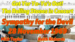 Video thumbnail of "Sympathy For The Devil - Get Yer Ya-Ya's Out! - Keith Richards & Mick Taylor Guitar Cover + TAB"