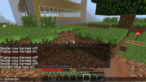 Single Player commands for Minecraft 1.1