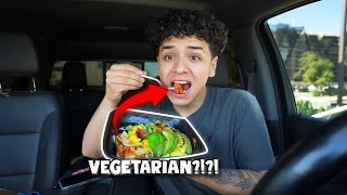 Trying VEGETARIAN food for the 1st time.. | I hope I don&#39;t throw up