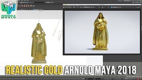 How to Create Gold Metal Shader Using ARNOLD in Maya 2018 HDRI Lighting
