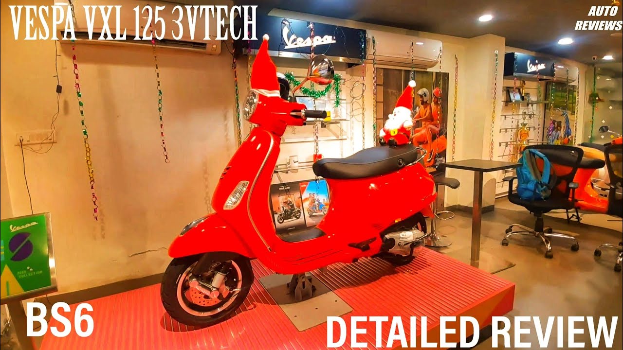 VESPA VXL 125 3VTECH BS6 DETAILED REVIEW #VESPAINDIA #AUTOREVIEWS