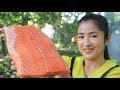 Salmon Recipe - Salmon with Garlic Lemon Butter Sauce cooking by countryside life TV.