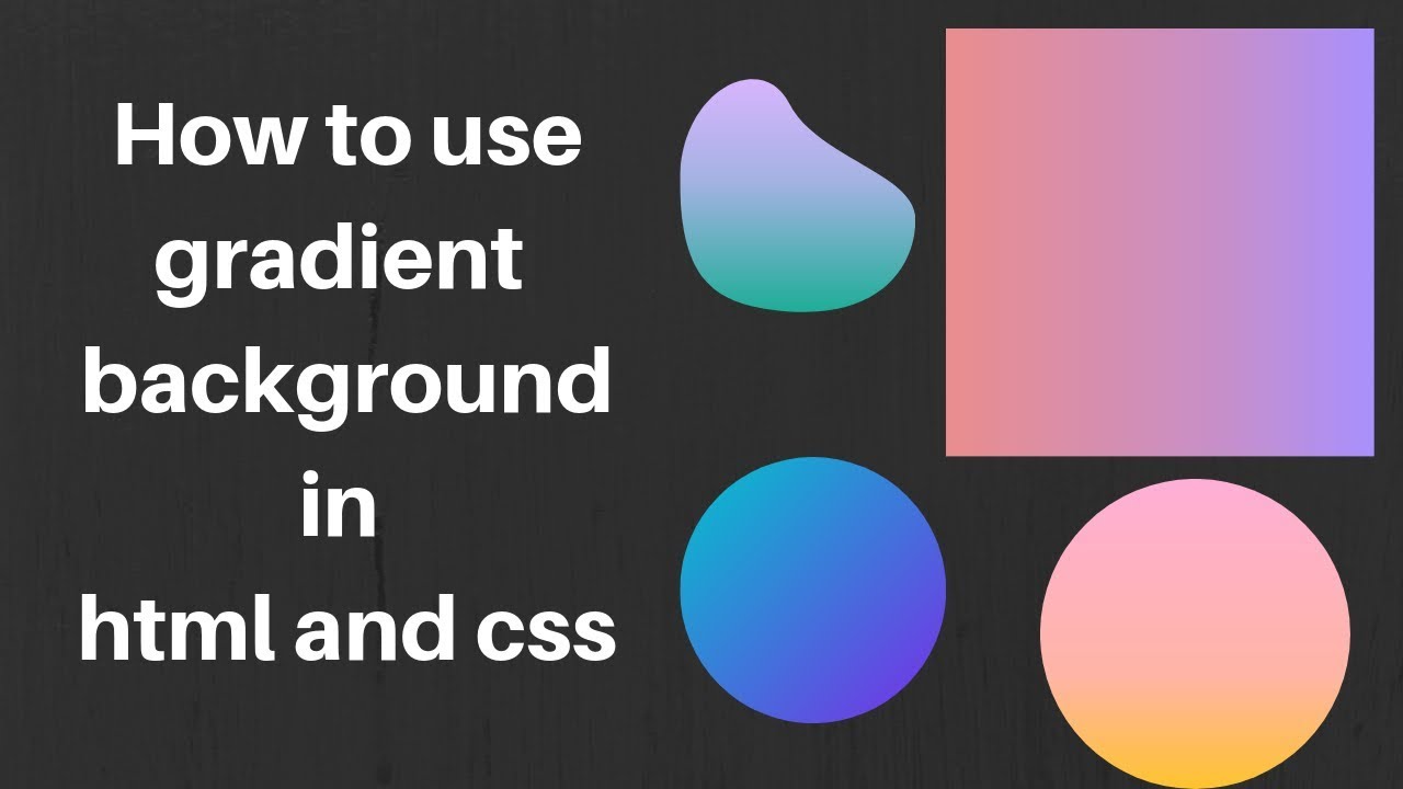 How to use gradient background in html and css - YouTube