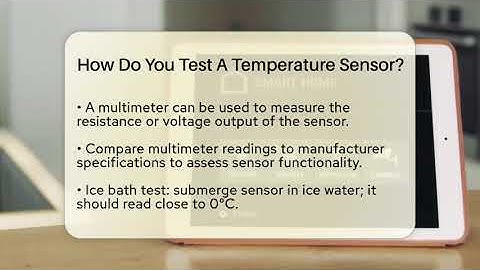 How Do You Test A Temperature Sensor? - Talking Tech Trends