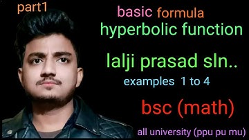 hyperbolic functions bsc part1 @gajendrapurohitby ranjan singh