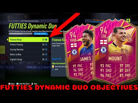 HOW TO COMPLETE FUTTIES DYNAMIC DUO OBJECTIVES FAST! - 94 Mason Mount & 94 James Objective - FIFA 22