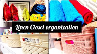 Linen Closet Organization || How to Organize your Small Space Efficiently ||Organization Tips.