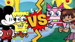 M.U.G.E.N Battles | SpongeBob/Mickey Mouse vs Unikitty/Anne Boonchuy