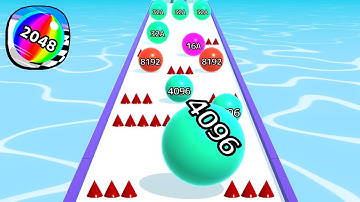 Ball Run 2048 - All Levels Gameplay Android, iOS ( Levels 4470 )