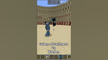 Golem of Swiftness Vs Warden #mobbattle #mobbattles #mcpe #addon #shorts
