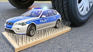Xe cảnh sát BMW 🔥coca cola với bóng bay và các vật liệu khác thử thách bánh xe ô tô- police car BMW