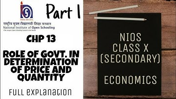 Chapter 13 PART 1 | ECONOMICS(214) | SECONDARY (Class 10) | NIOS