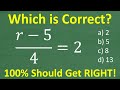 Algebraic Equation Solving Quiz