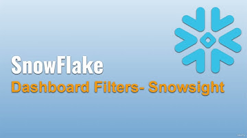 33 ❄️ Dashboard Filters in Snowsight: Step-by-Step Guide
