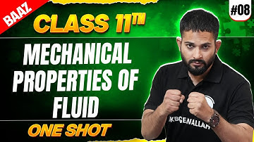 JKBOSE Class 11th Physics | MECHANICAL PROPERTIES OF FLUIDS | One Shot | Baaz Batch