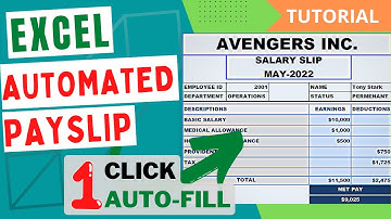 How To Create an Automated Pay Slip in Excel | Tutorial | VLookup in Excel