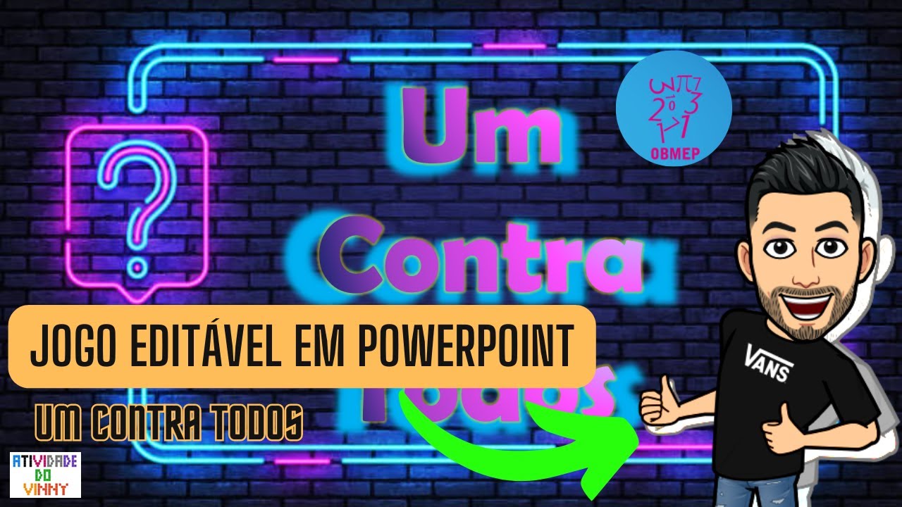 Jogo da Velha no PowerPoint com perguntas. 