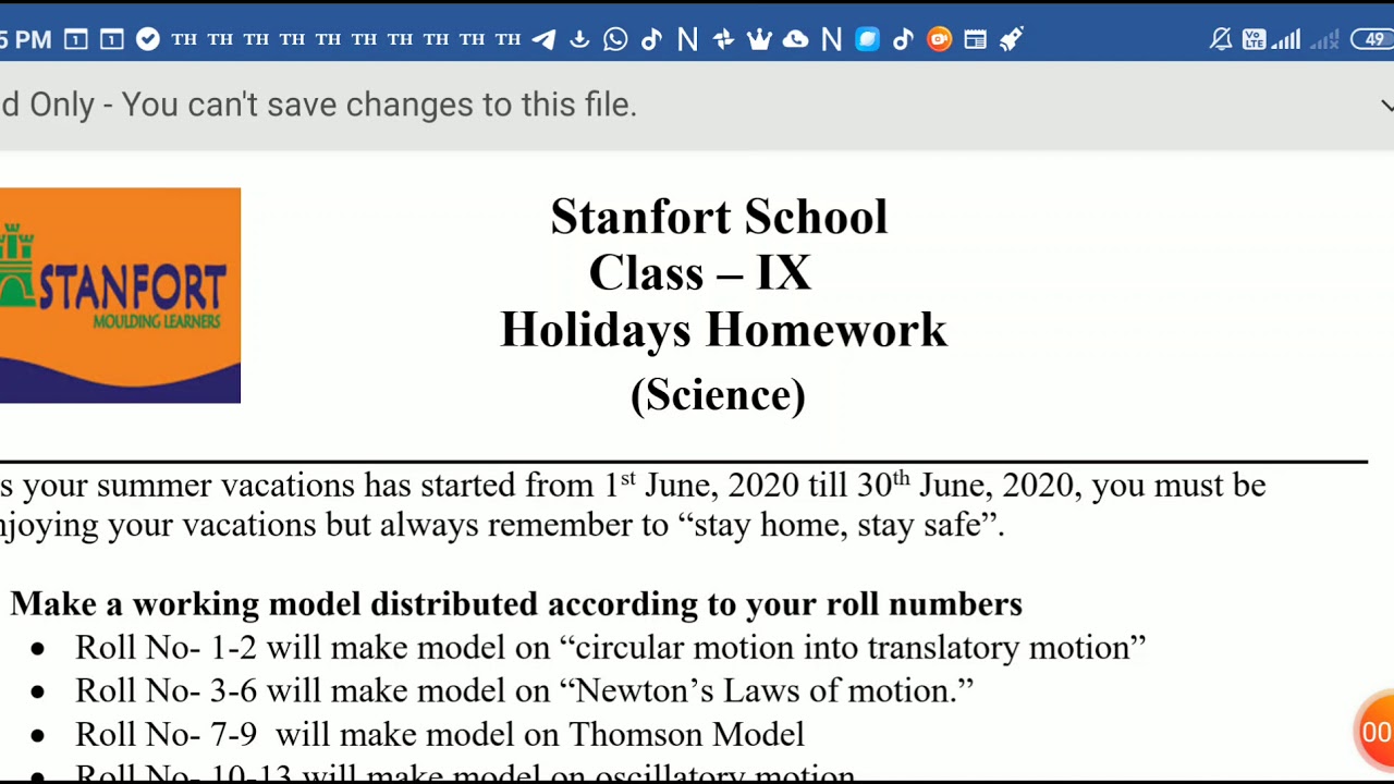 class 10 science holiday homework 2023