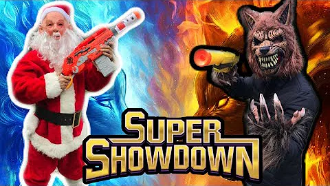 Santa VS Werewolf Super Showdown!! Christmas Sneak Attack Nerf Battle!!