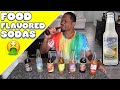 TRYING WEIRD FOOD FLAVORED SODAS | Taste Test | Alonzo Lerone