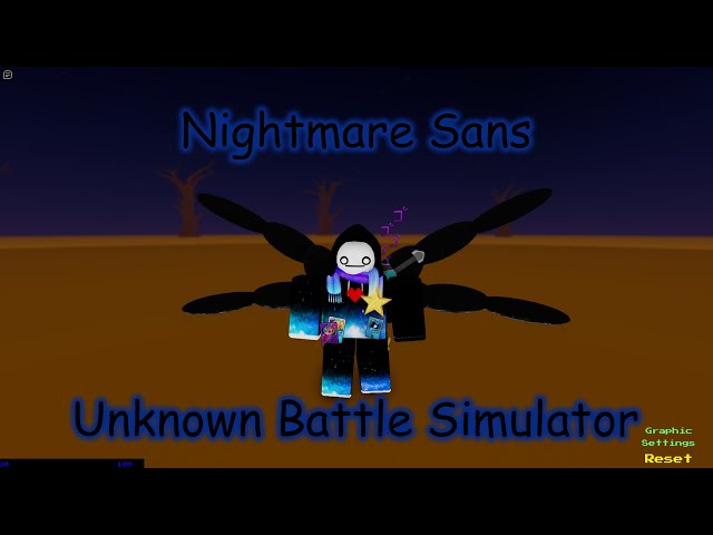 Hard!Mode Sans + 1v1 [Showcase] [Unknown Battle Simulator] 