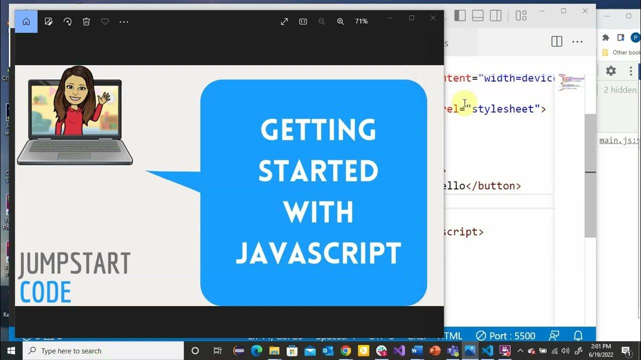JavaScript for Beginners: Adding action to a button - YouTube