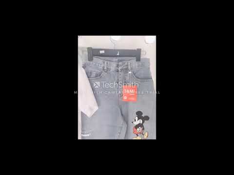 Phối quần jean baggy micky | quần jean baggy nữ
