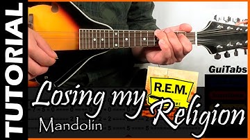 How to play LOSING MY RELIGION ✝ [Intro, Riff] - R.E.M. / MANDOLIN Lesson 🎻 / GuiTabs N°051 C