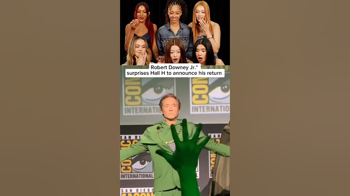 New mask, same task." Robert Downey Jr." INTERN surprises Hall H to announce his return