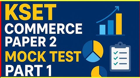 KSET Commerce Paper 2 | 50 Important MCQs 2025 Part - 1 Edutricks 