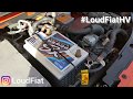 Fiat 500e 104000 watt amplifier install to high voltage traction battery