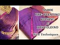 Saree prepleating  box folding  new techniques for beginners trending saree beauty