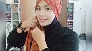 Tutorial Turban Simple Cara Schals Menggunakan Bawal Knitted