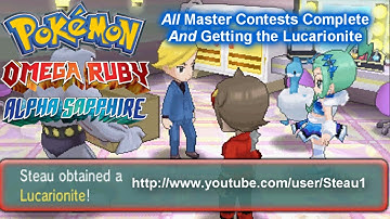 [Pokemon ORAS] All Master Contests Completed | How to get Lucarionite - Steau