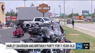 ‘She loves bikes’:  Harley Davidson dealership throws birthday party for 7-year-old girl