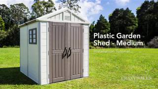 CS16916 Plastic Garden Shed-Medium-Installation