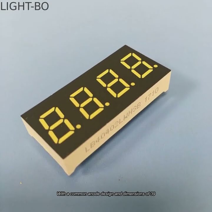 4 Digit 0.4inch 7 Segment Ultra White LED Display Common Anode for ...