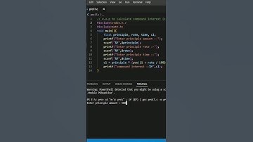 Calculate compound interest in c program 💥💥| monu vapi #shortvideo #clanguage #reels #programming