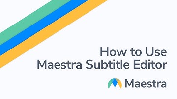 How to use Maestra Subtitle Editor