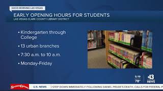 New Early Opening Hours For Students At The Library District