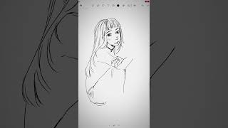 Doing the digital lineart traditionally.  #art #tablet #huion #illustration
