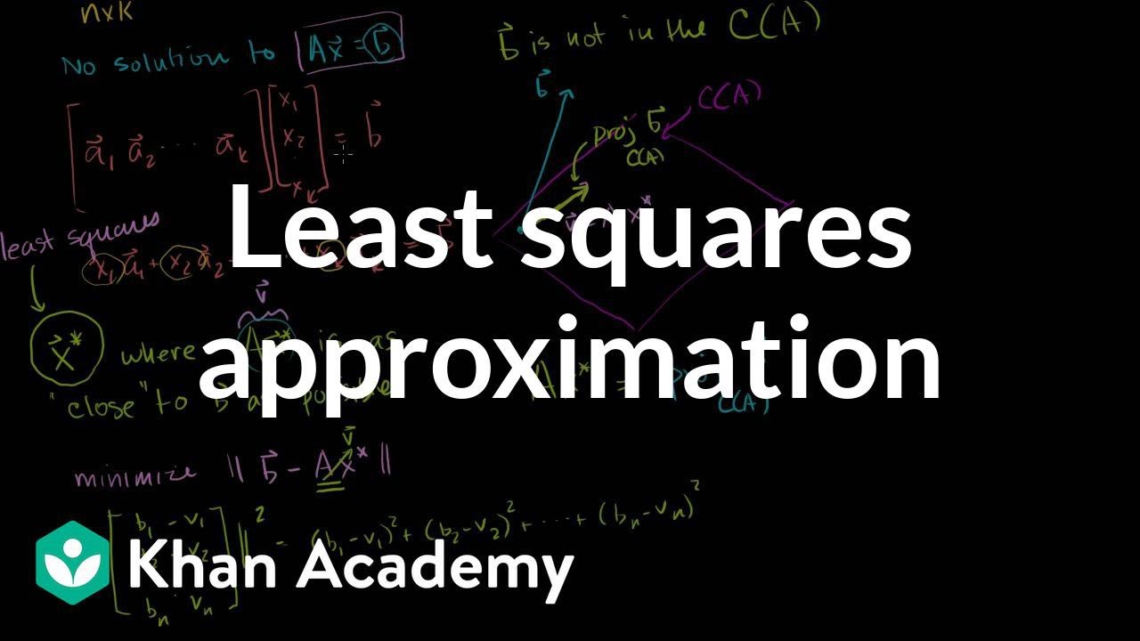 Least squares approximation | Linear Algebra | Khan Academy