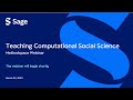 Webinar teaching computational social science